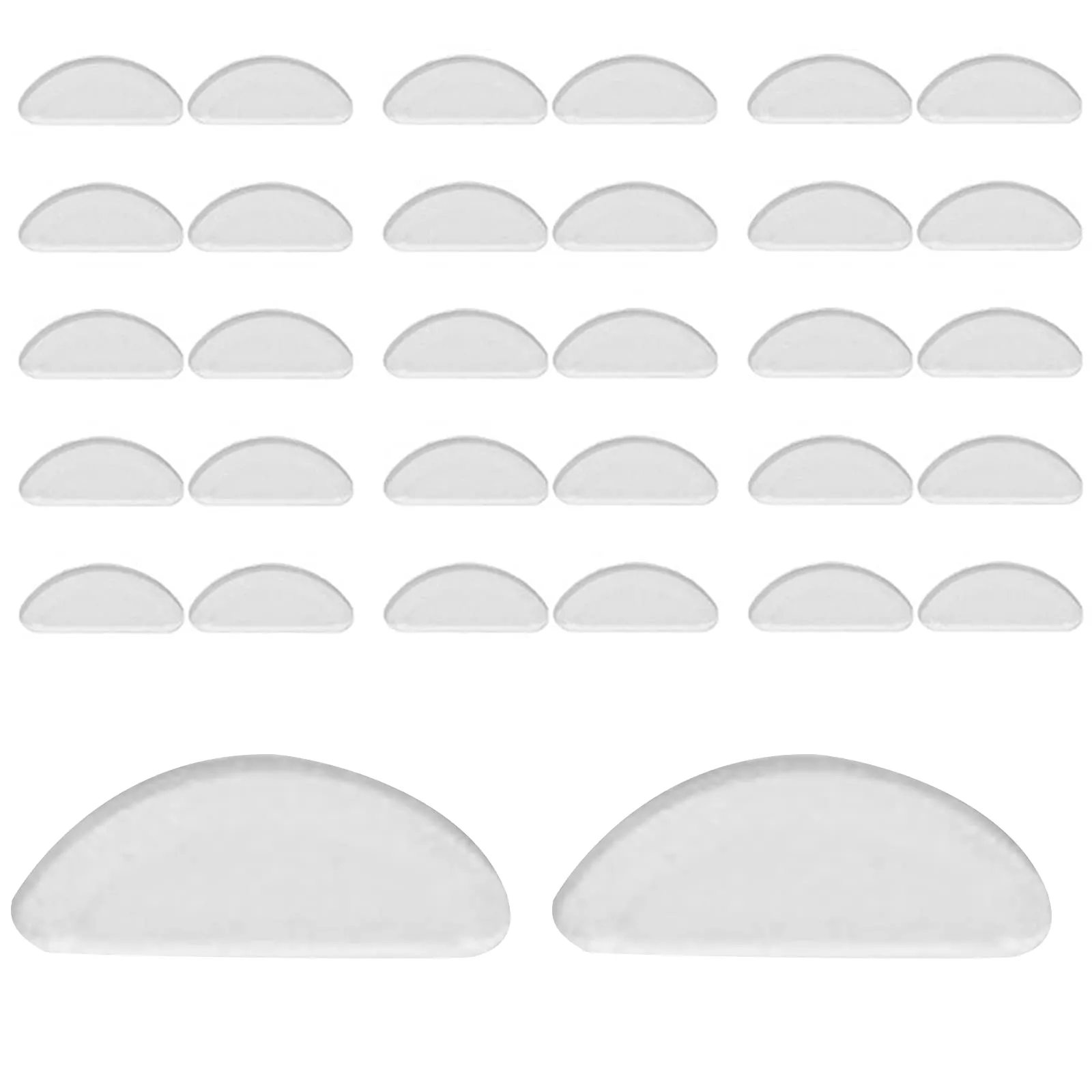 15 Pairs Adhesive Nose Pads Anti-Slip Silicone Eyeglass Pads for Glasses Sunglasses Spectacles (Transparent, 1 mm)