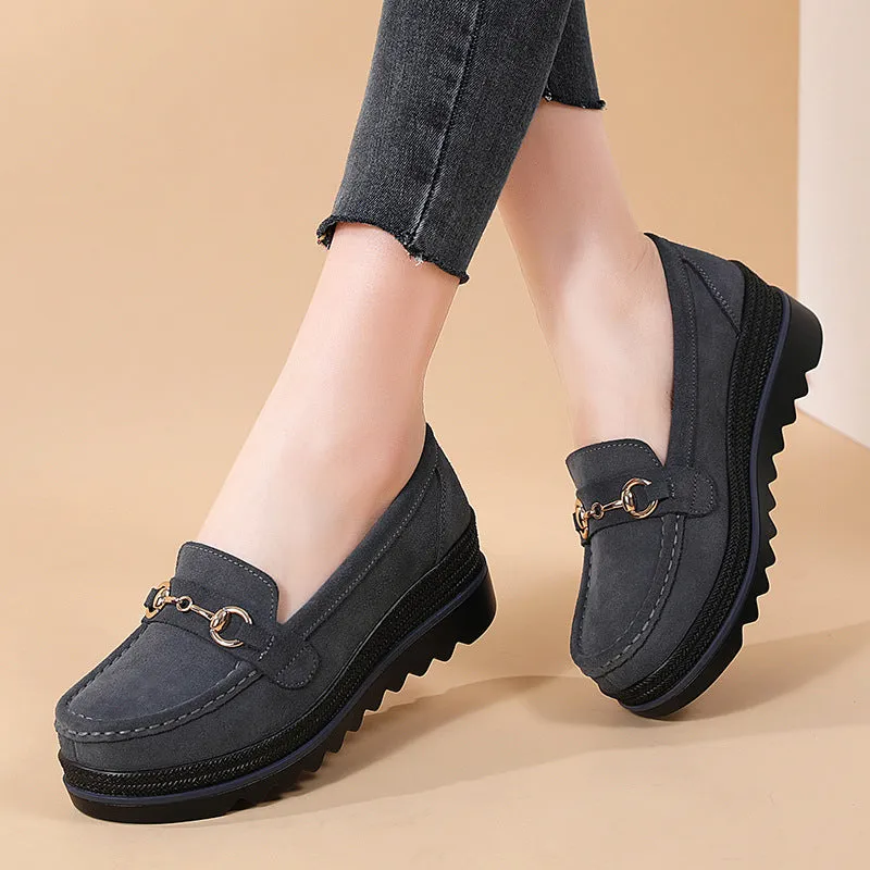 2.2 IN New Thick Sole Versatile Loafers