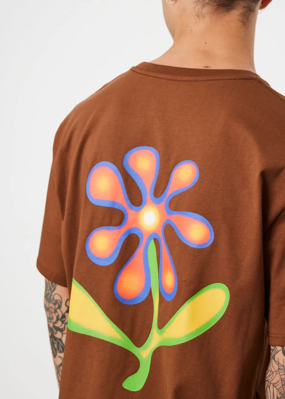 Airbrush Flower Short Sleeve T-Shirt
