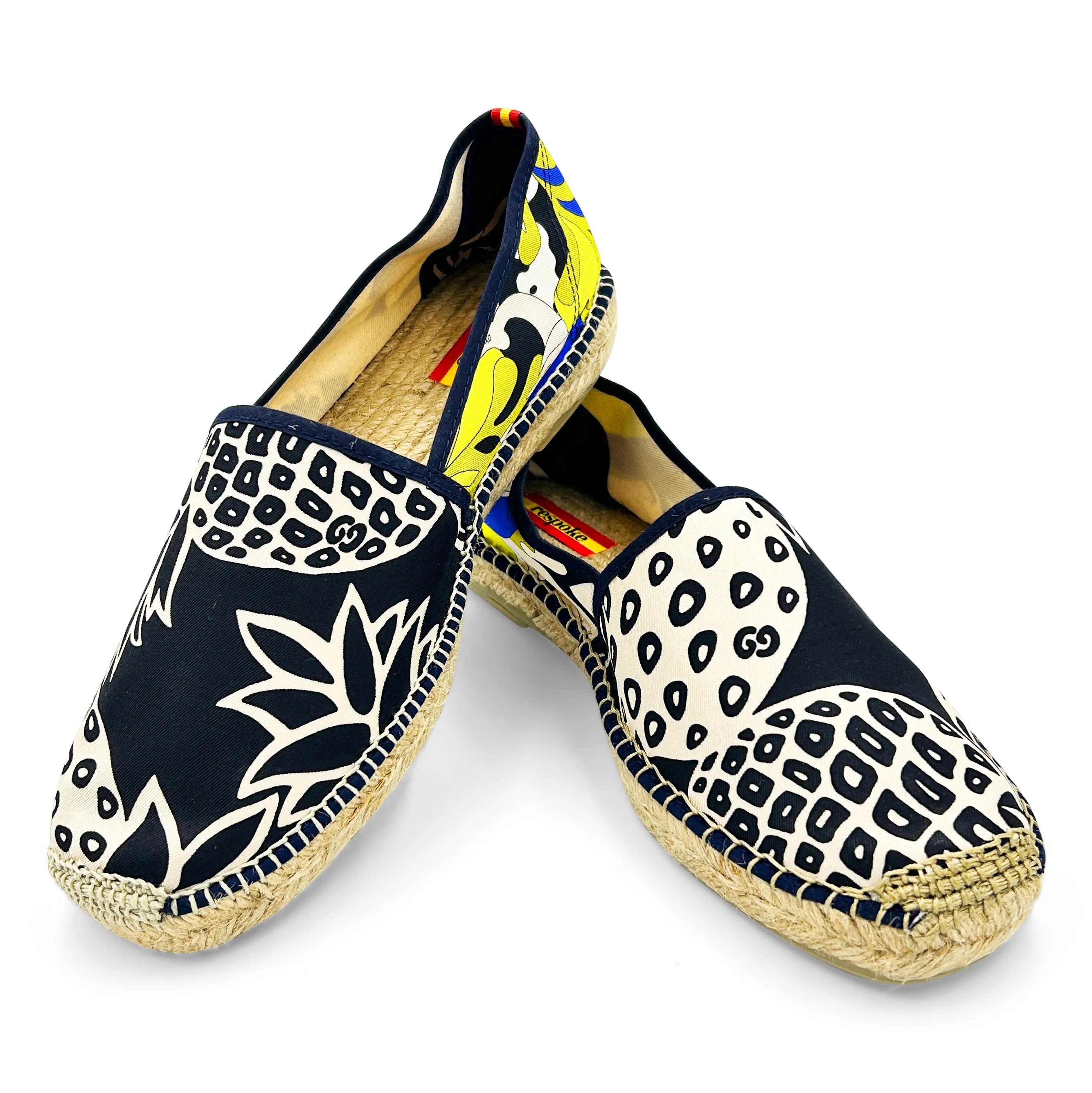 ANANAS Black/Lime Classic Espadrilles