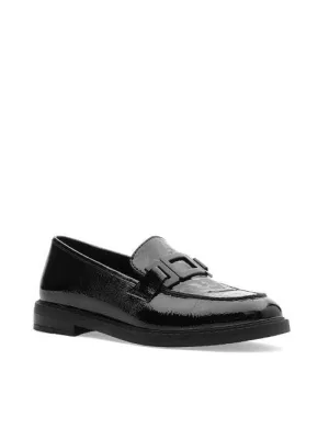 Ara Womens Black Buckle Loafer 12-11252