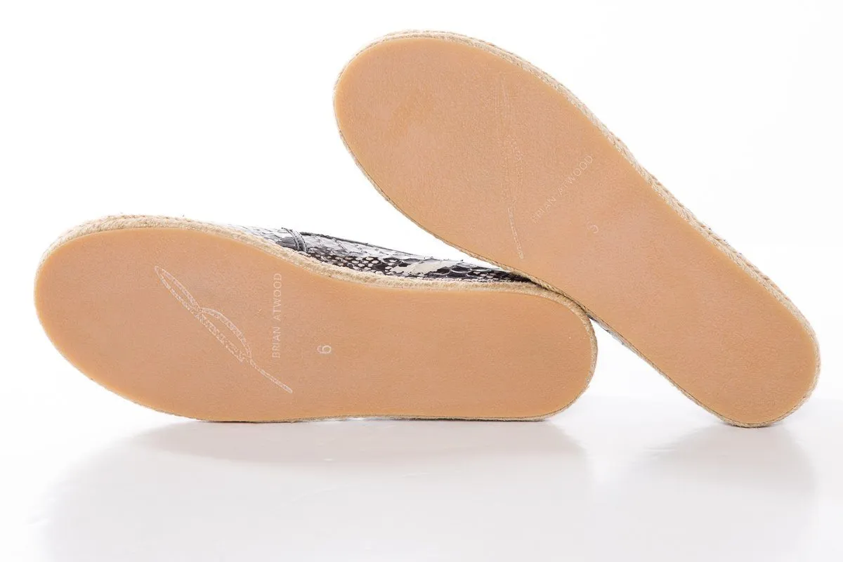 B Brian Atwood Printed Snake Flat Espadrille SZ 6 Sale