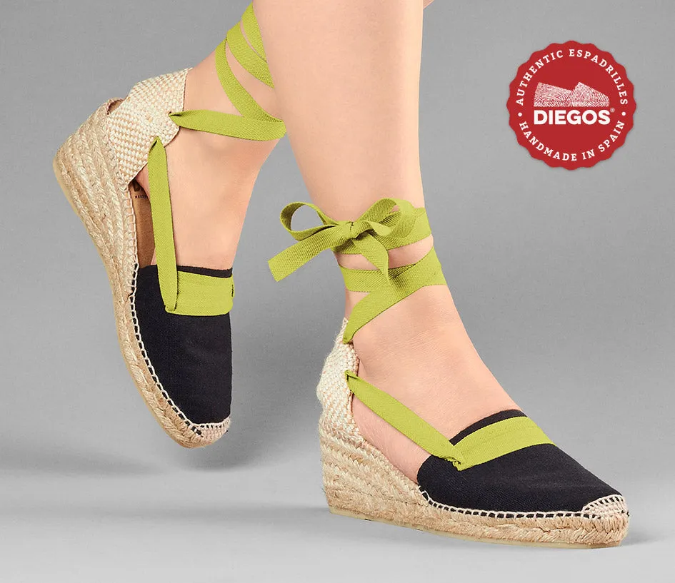 Black Lola high wedge Basque espadrilles