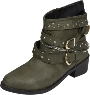 Boots for Women Ankle Women's Western Booties Flat Cowboy Boots for Women Work Boot Shoe Laces Men Cute Cozy Non Slip Closed Pointed Toe Low Block Heel Zip Up