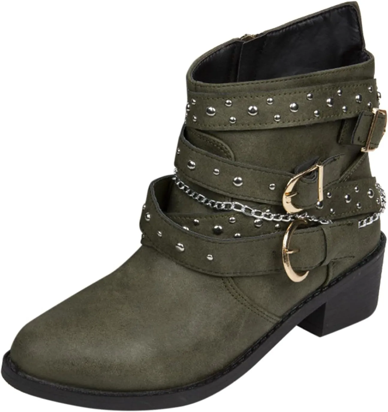 Boots for Women Ankle Women's Western Booties Flat Cowboy Boots for Women Work Boot Shoe Laces Men Cute Cozy Non Slip Closed Pointed Toe Low Block Heel Zip Up