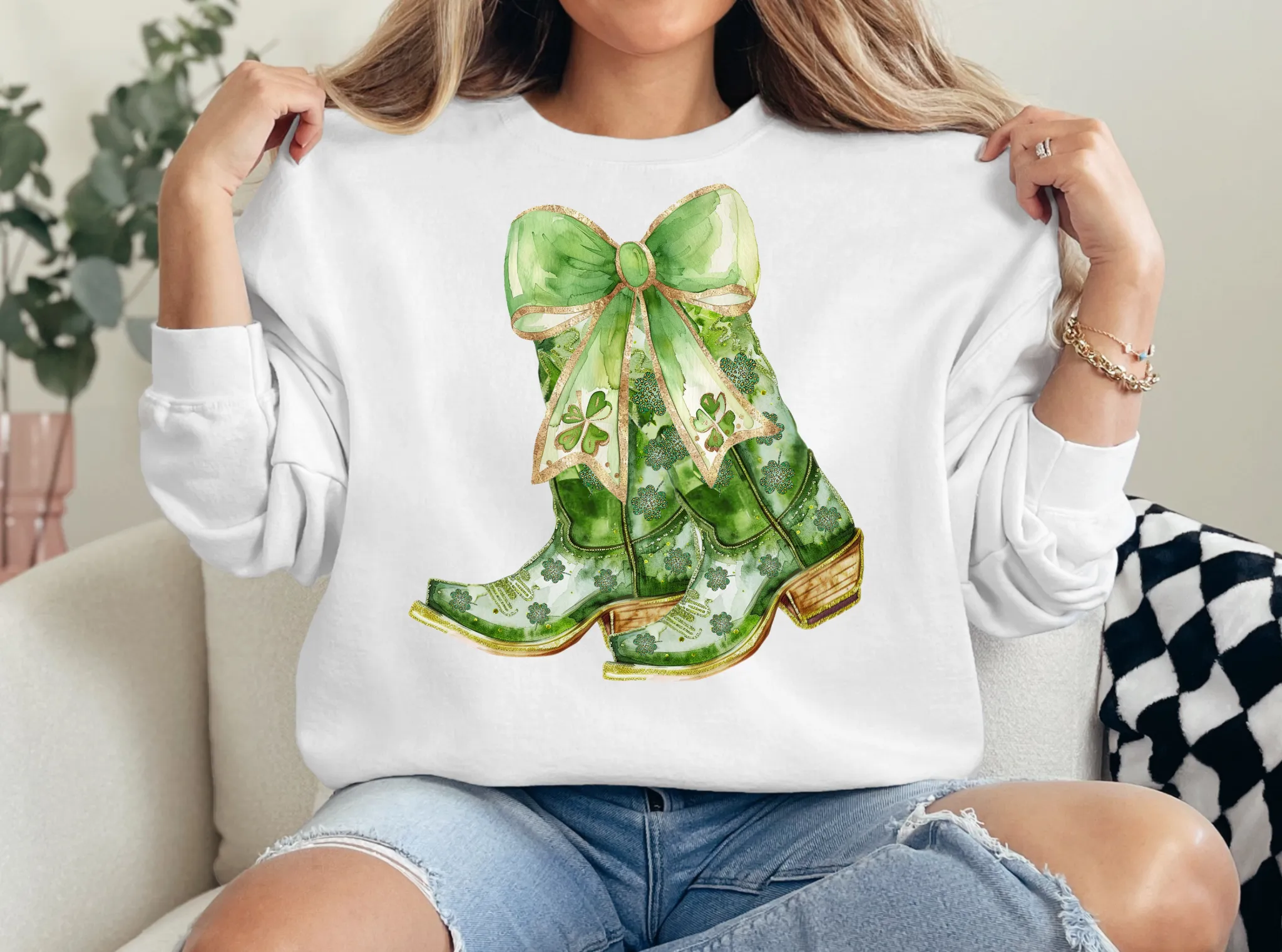 Boots of Luck Graphic Crewneck