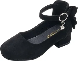 Children Shoes Thick High Heel Sandals Fashionable Bow Small High Heel Sandals Little Girls Sandals Size 8