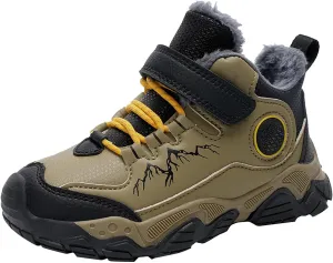 Childrens Fuzzy Lined Sneaker Boys Girls Kids Winter Snow Sport Shoes Booties Outdoor aterproof Running Shoes Non Slip