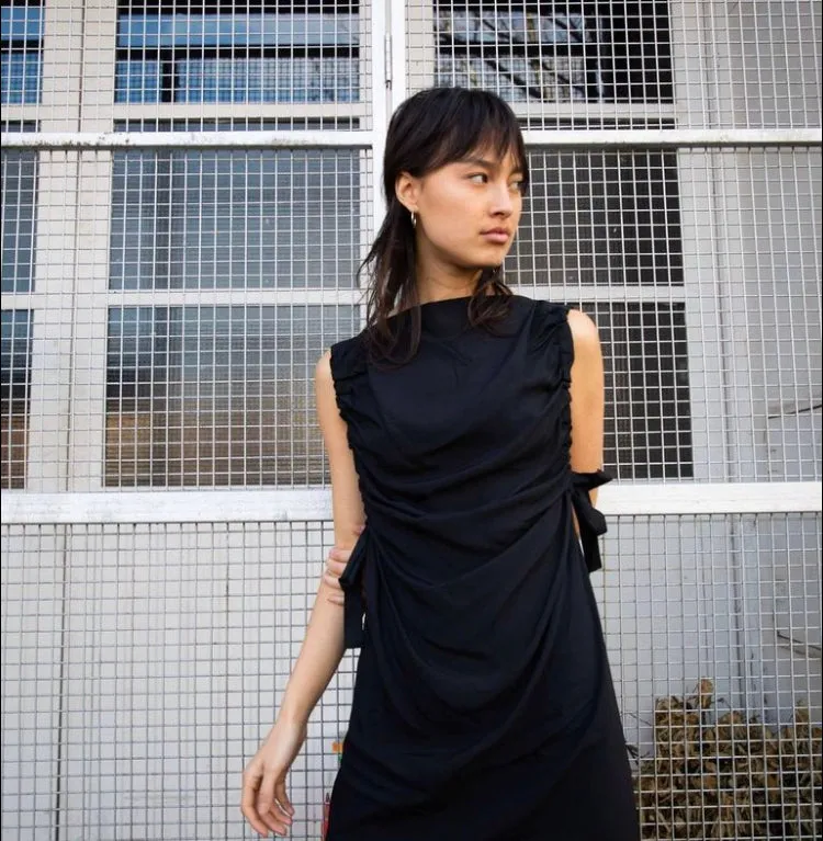 Chita Black Tie Dress