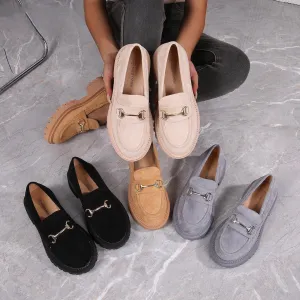 Chunky Loafer Penny Casual Fashion Shoes.
