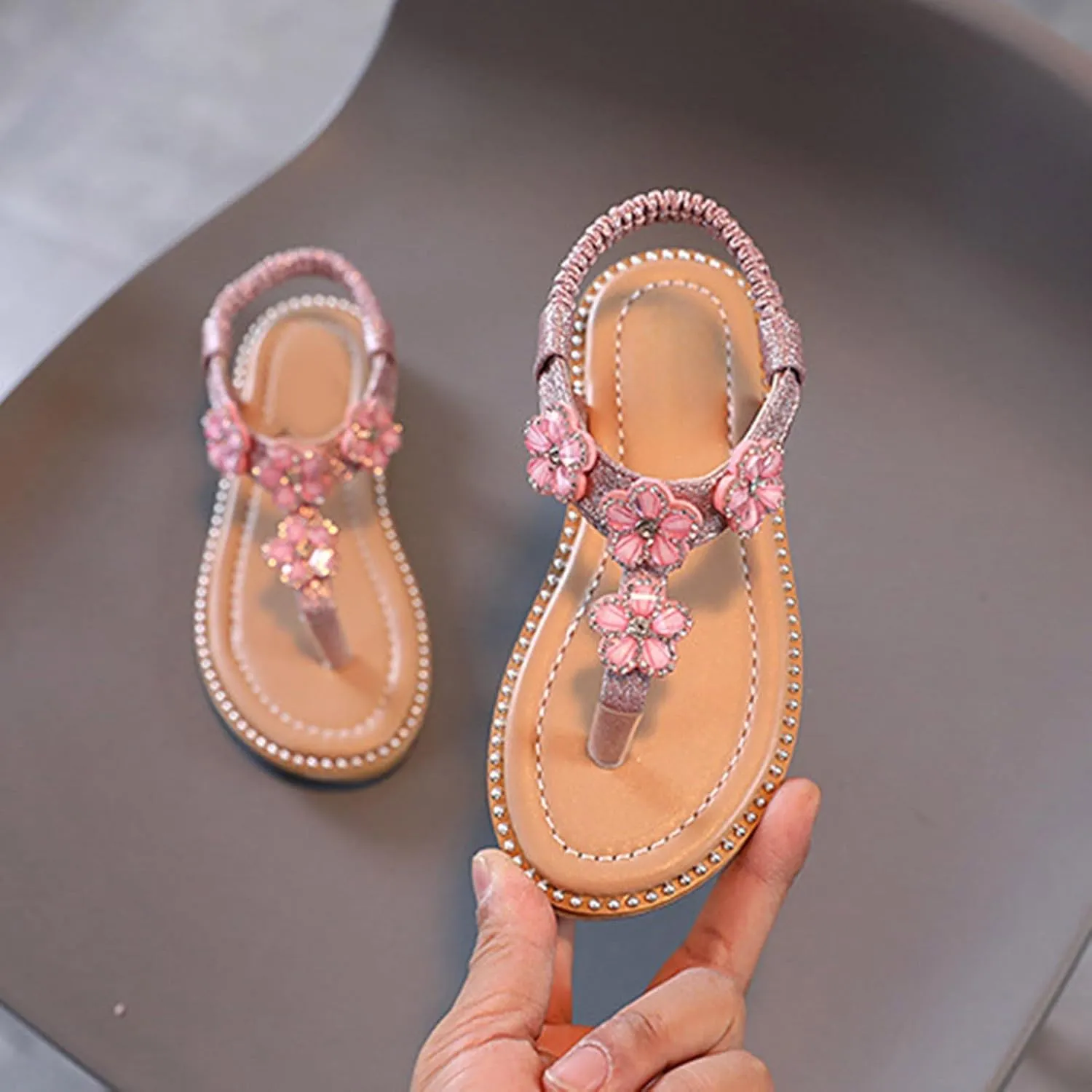 Chunky Sandals Children's Princess Shoes Baby Medium And Large Children's Soft Sole Fashionable Beach Sandals Fisherman Water Beach Flat