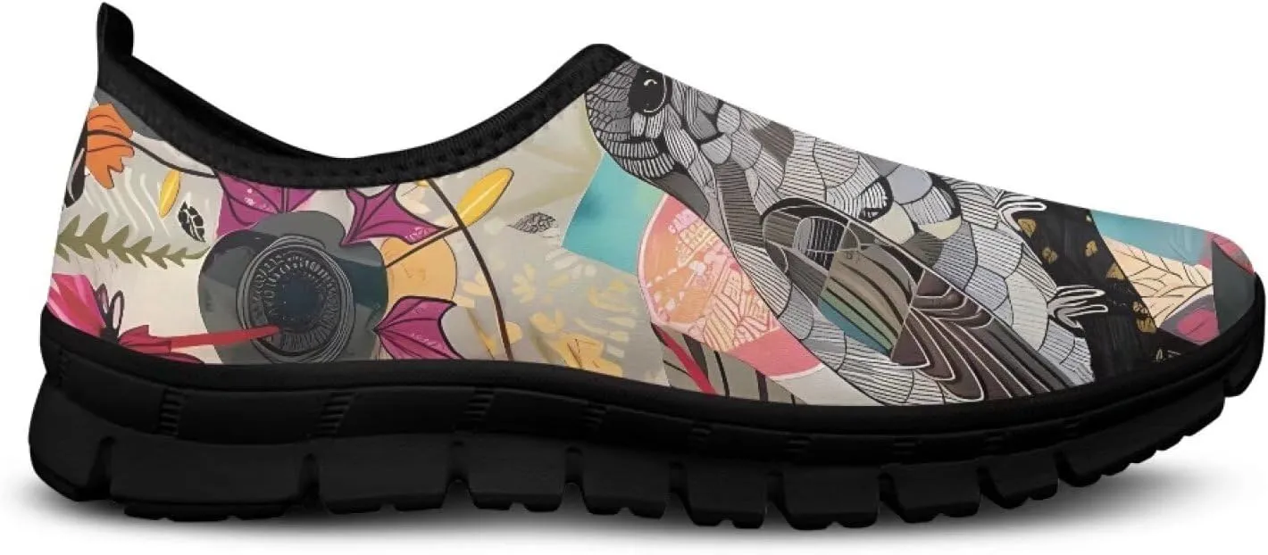Doojoayie Artistic Shoes for Women Slip On Sneakers Summer Tennis Shoes for Walking