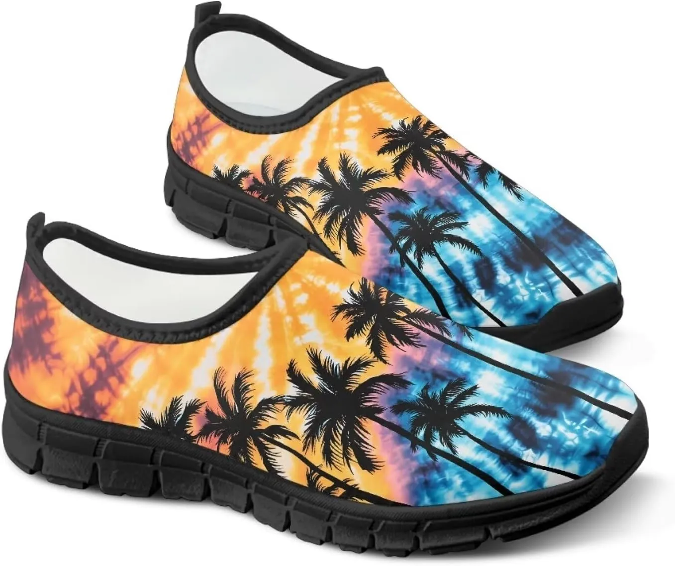 Doojoayie Floral Theme Shoes for Women Slip On Shoes Summer Casual Shoes for Travel