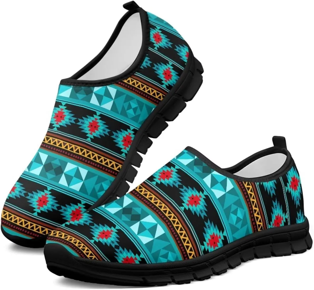Doojoayie Floral Theme Shoes for Women Slip On Shoes Summer Casual Shoes for Travel