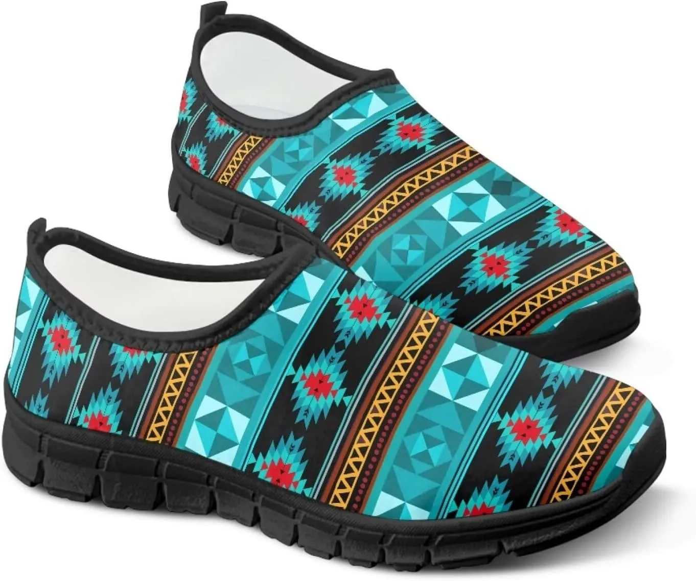 Doojoayie Floral Theme Shoes for Women Slip On Shoes Summer Casual Shoes for Travel
