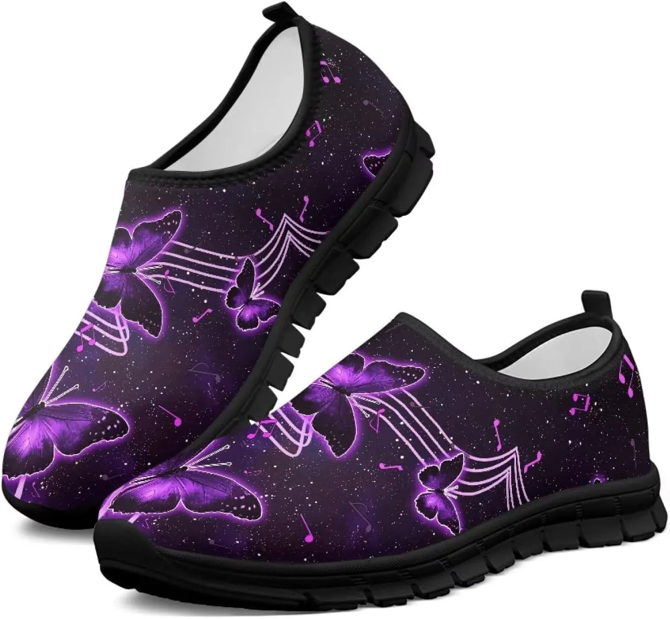 Doojoayie Floral Theme Shoes for Women Slip On Shoes Summer Casual Shoes for Travel