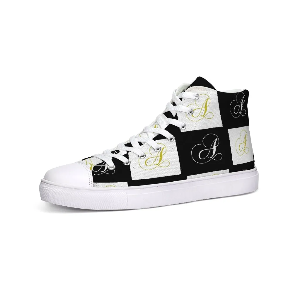 Double A - Black backgroun Hightop Canvas Shoe