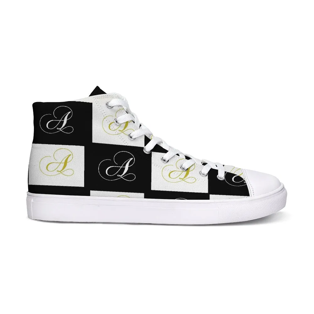 Double A - Black backgroun Hightop Canvas Shoe