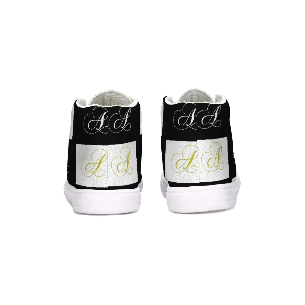 Double A - Black backgroun Kids Hightop Canvas Shoe