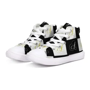 Double A - Black backgroun Kids Hightop Canvas Shoe