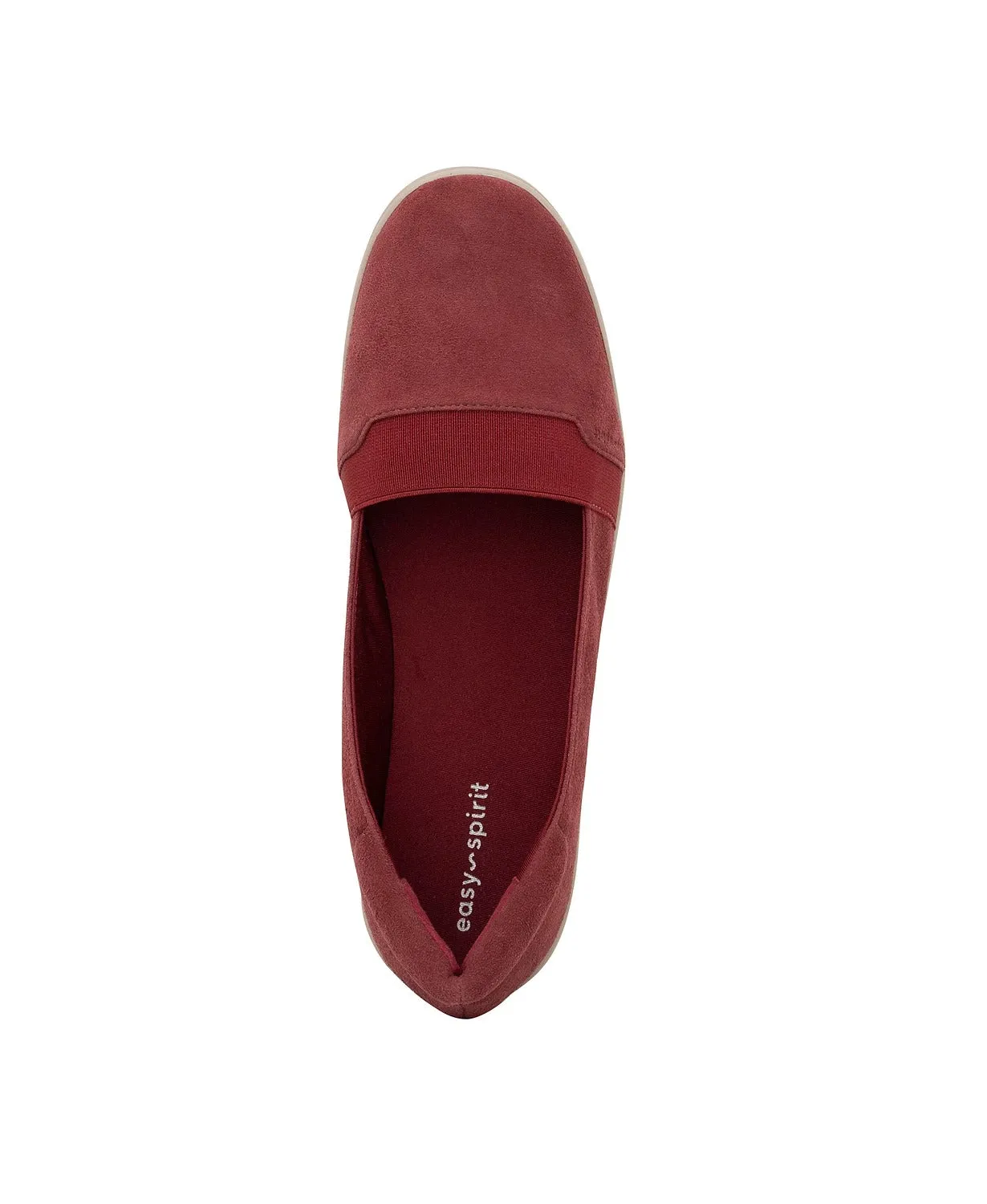 Easy Spirit Bounce Round Dark Red Toe Slip On Ultra Light Cushioned Ballet Flats