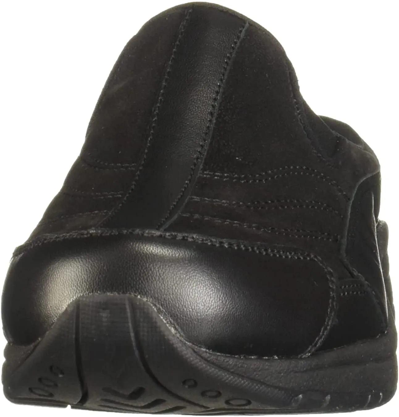 Easy Spirit Travel Time Round Closed-Toe Slip On Mule Clog Black (7.5, Black)