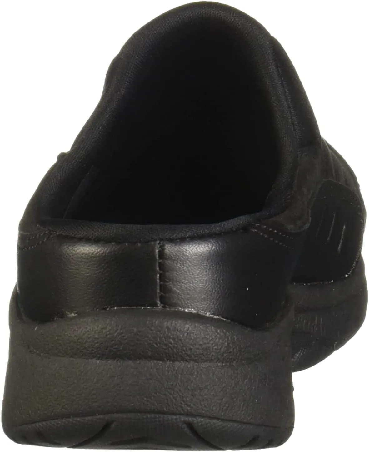 Easy Spirit Travel Time Round Closed-Toe Slip On Mule Clog Black (7.5, Black)