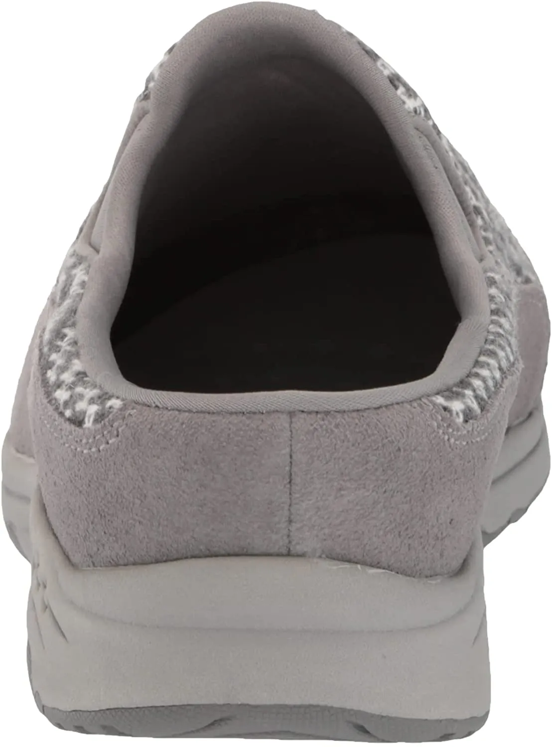Easy Spirit Travel Time Round Closed-Toe Slip On Mule Clog Grey Wide