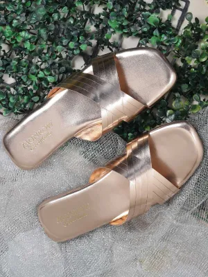 Elke Rose Gold Flats