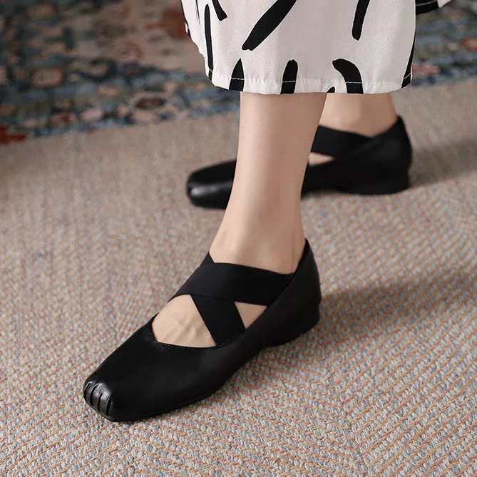 elveswallet Low Cross Lace Up Square Toe Mary Janes Shoes