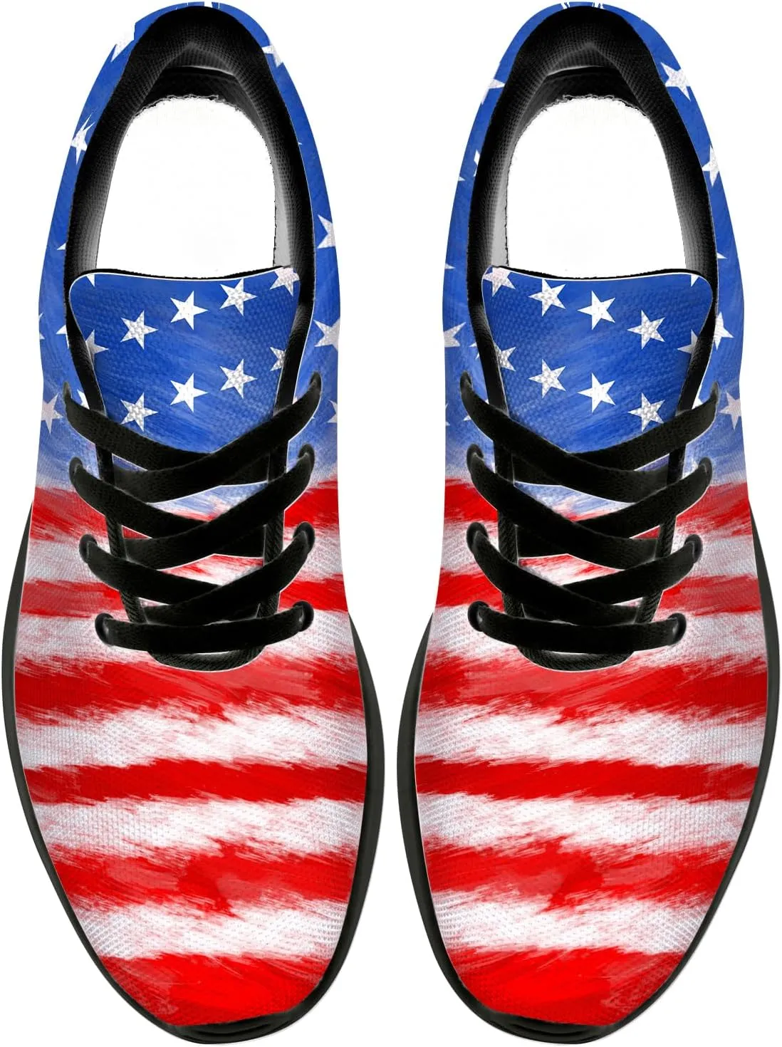 Flag Shoes for Women Men Running Shoes Lightweight Tennis Sneakers Patriotic Shoes Gifts