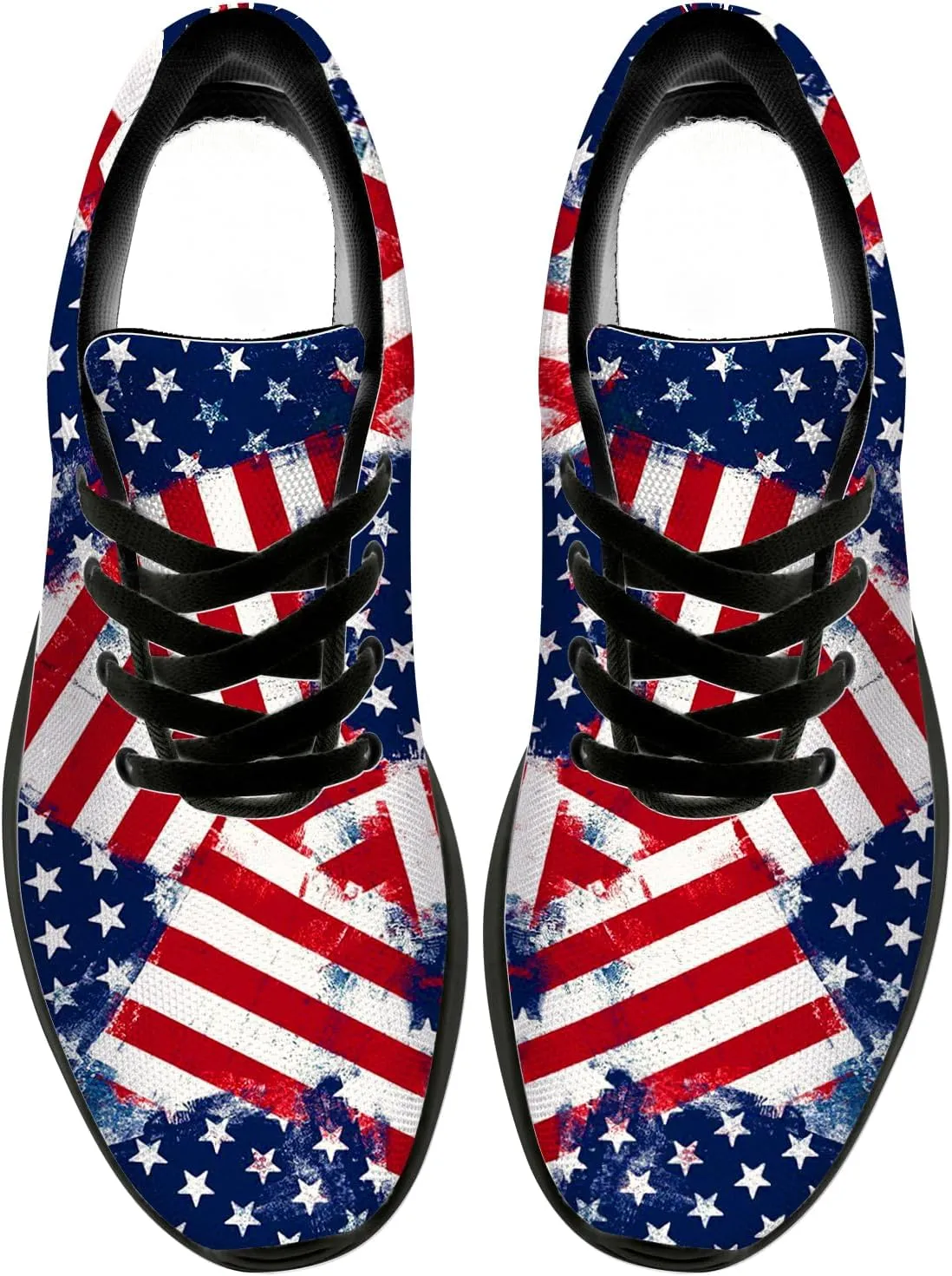 Flag Shoes for Women Men Running Shoes Lightweight Tennis Sneakers Patriotic Shoes Gifts