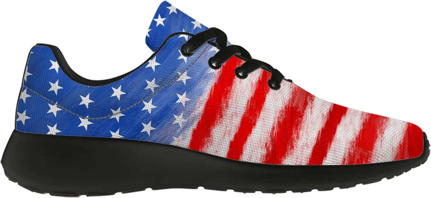 Flag Shoes for Women Men Running Shoes Lightweight Tennis Sneakers Patriotic Shoes Gifts