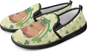 Flats Shoes for Women Breathable Mesh Slip On Sneakers Fashion Low Top Non-Slip Loafers for Walking