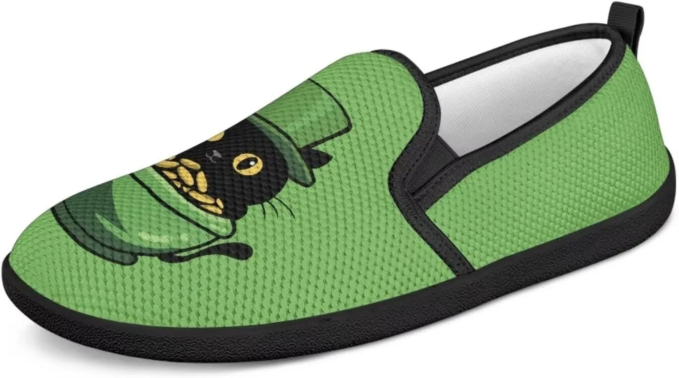 Flats Shoes for Women Breathable Mesh Slip On Sneakers Fashion Low Top Non-Slip Loafers for Walking