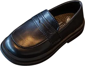 Girls Dress Shoes Chunky Loafers for Girl Platform Penny Loafers Round Toe School Uniform Slip On Baby Dress Shoes