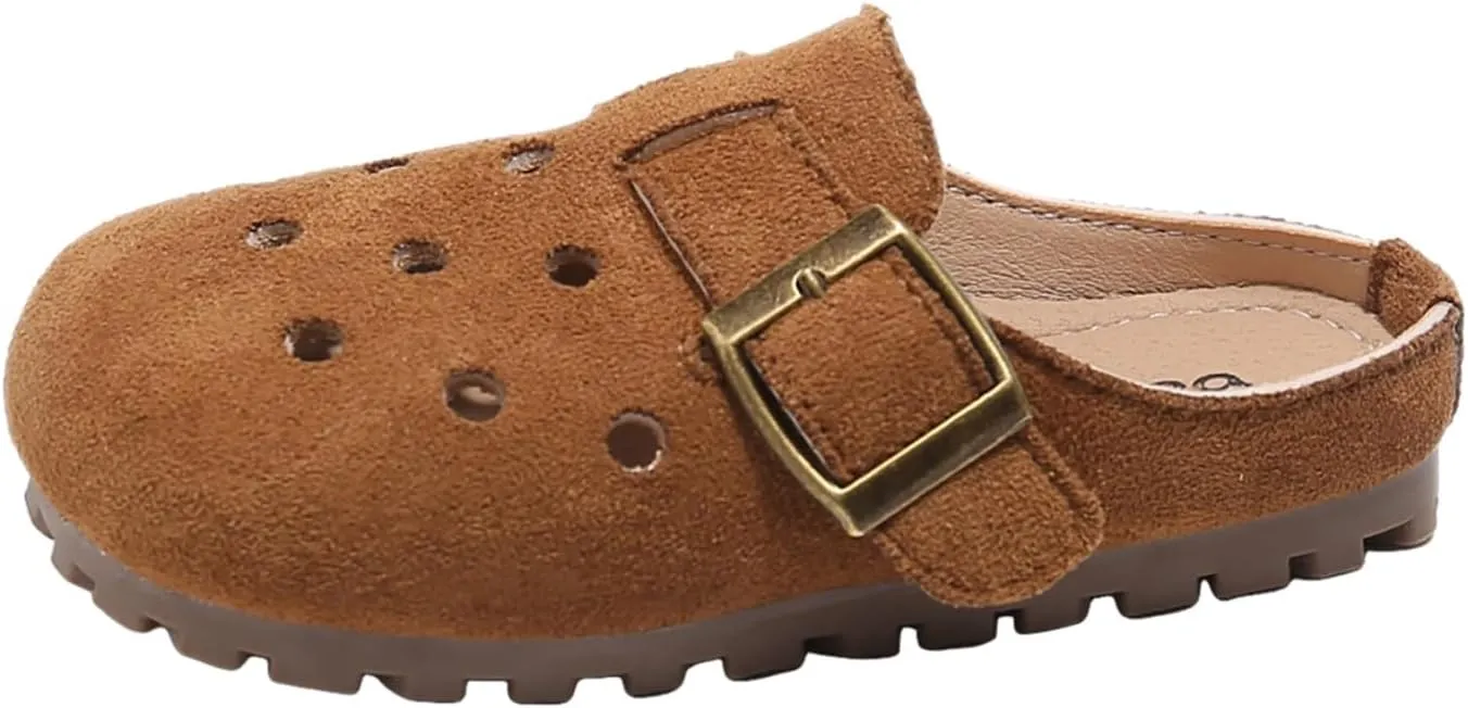 Girls Shoes Comfortable Closed Toe Slip On Sandals Fashionable Casual Slippers Sandals for Toddler Kids Dress