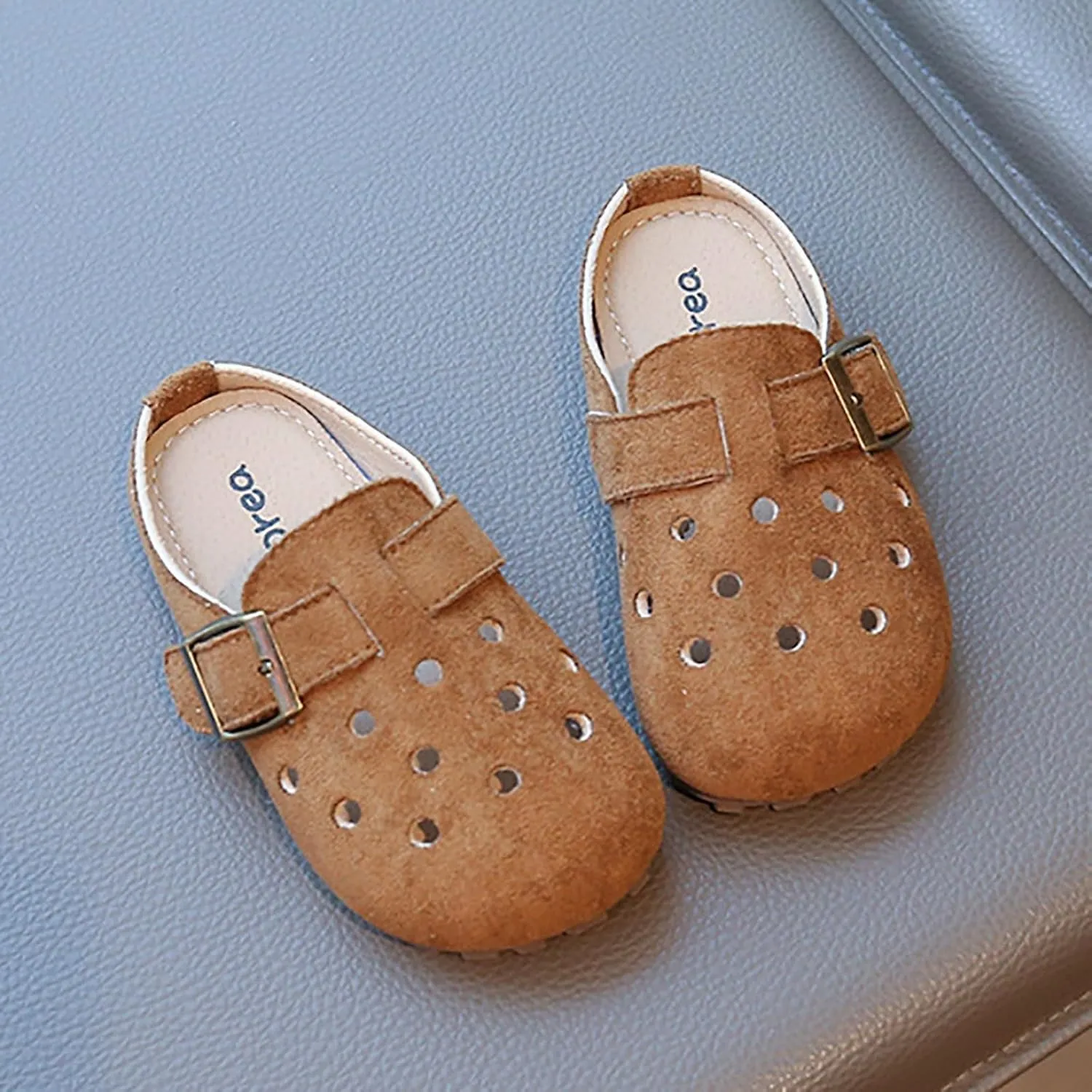 Girls Shoes Comfortable Closed Toe Slip On Sandals Fashionable Casual Slippers Sandals for Toddler Kids Dress