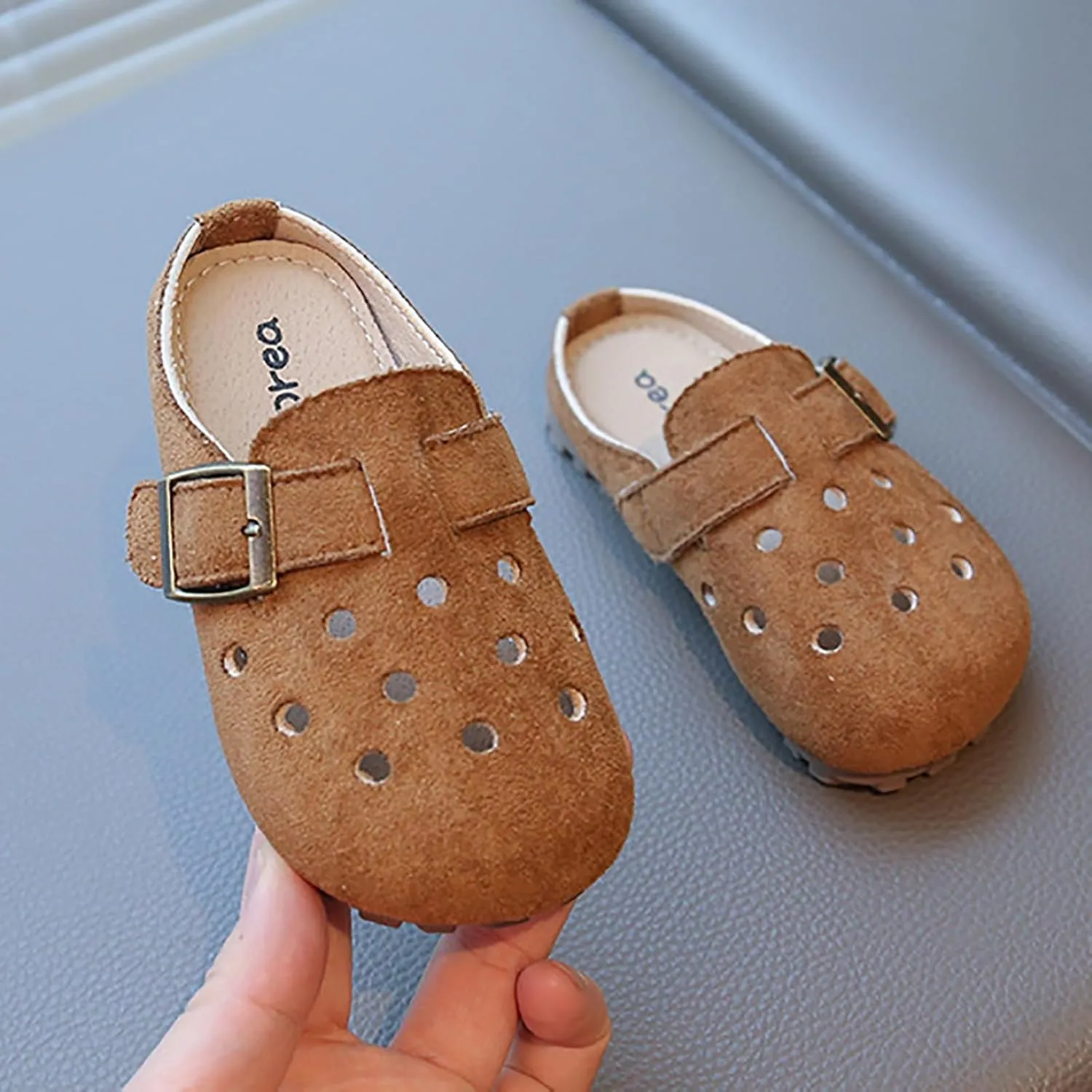 Girls Shoes Comfortable Closed Toe Slip On Sandals Fashionable Casual Slippers Sandals for Toddler Kids Dress
