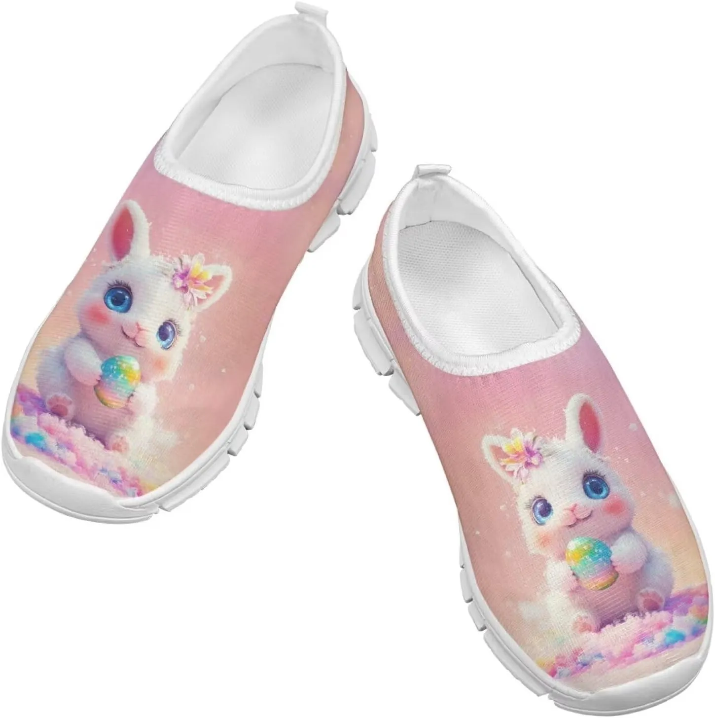 Girls Slip On Shoes Easter Sneakers for Girls Kids Cute Holiday Shoes