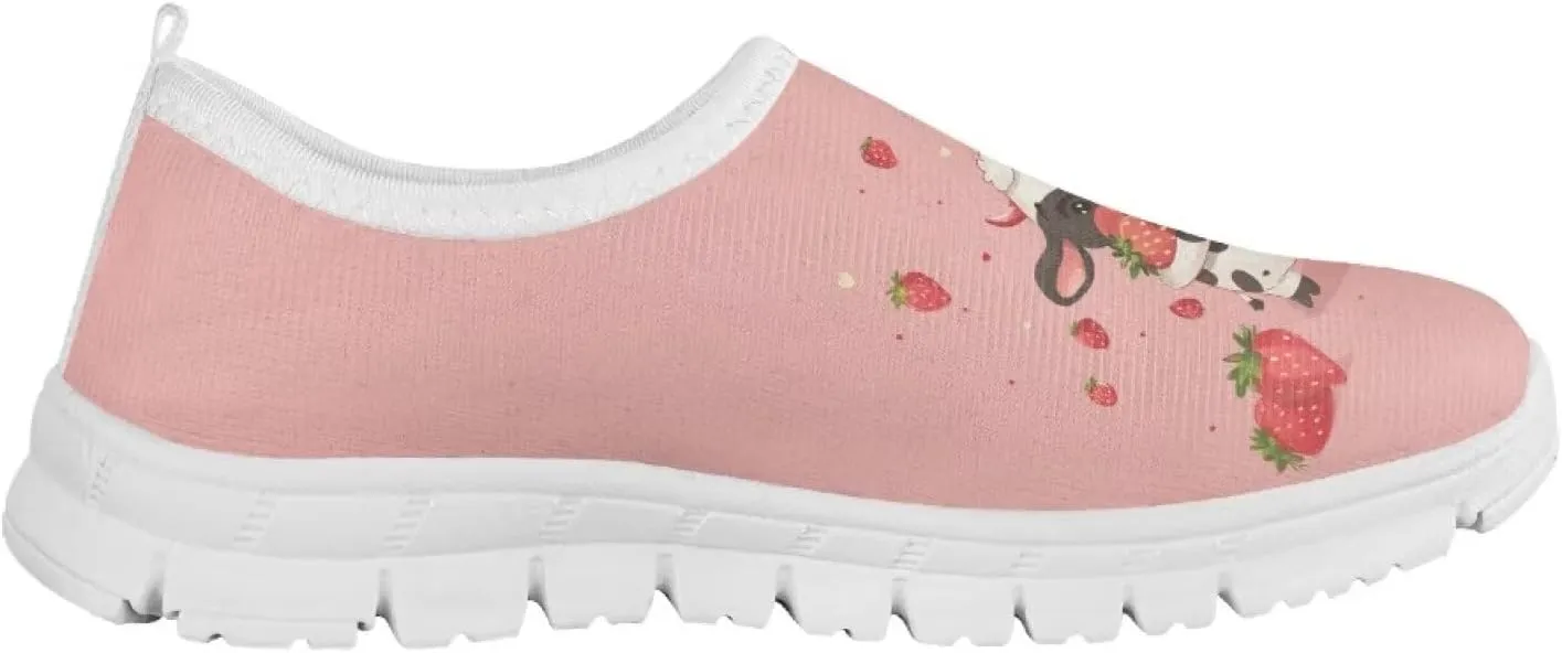 Girls Slip On Shoes Lightweight Breathable Tennis Running Athletic Shoes
