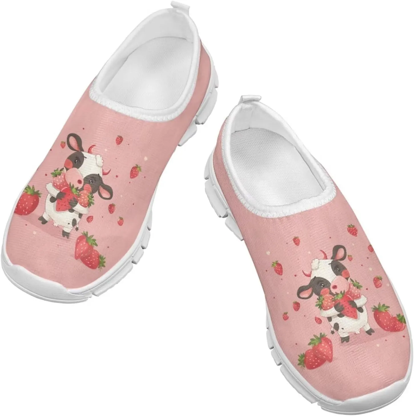 Girls Slip On Shoes Lightweight Breathable Tennis Running Athletic Shoes