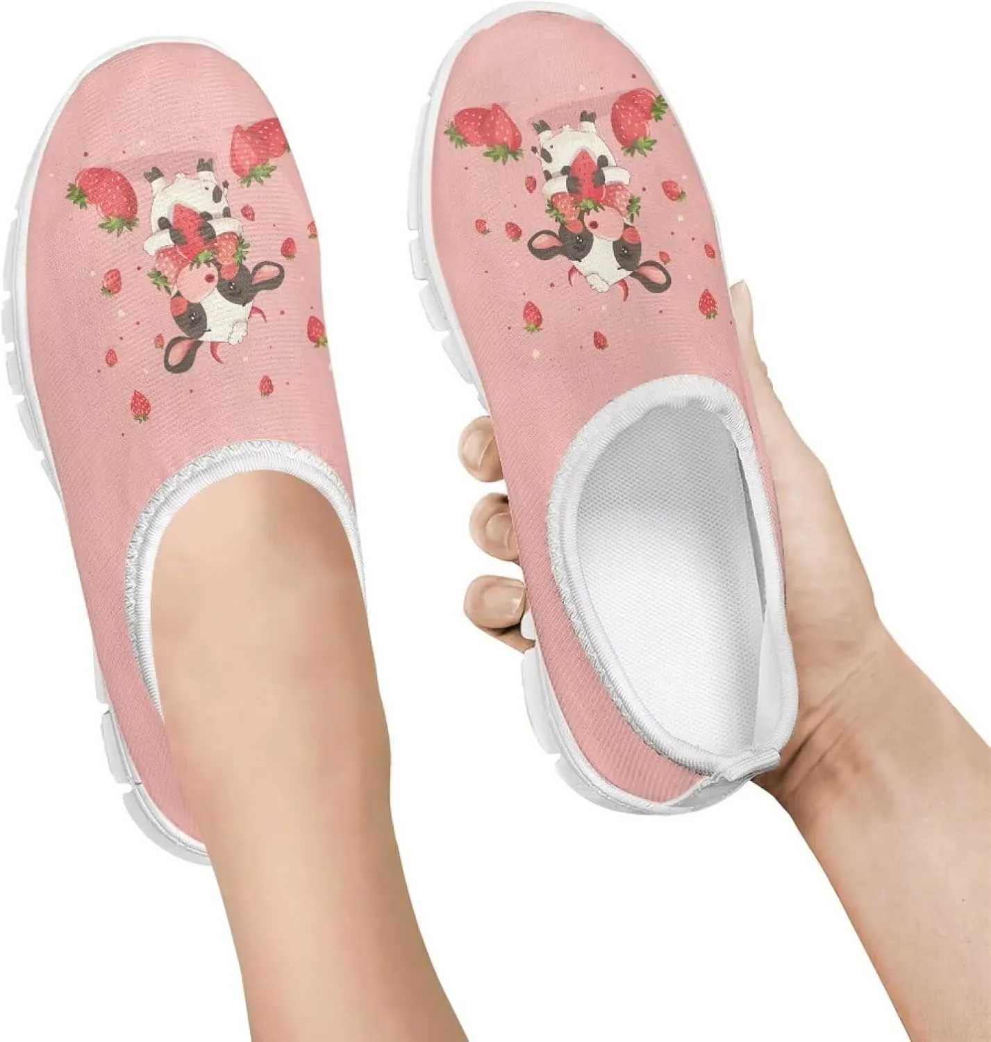 Girls Slip On Shoes Lightweight Breathable Tennis Running Athletic Shoes