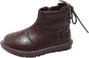 Girls Toddler High Top First Walking Shoes Lightweight Non-Slip Soft Soles Leather First Step Girls Boots Size Toddler 8