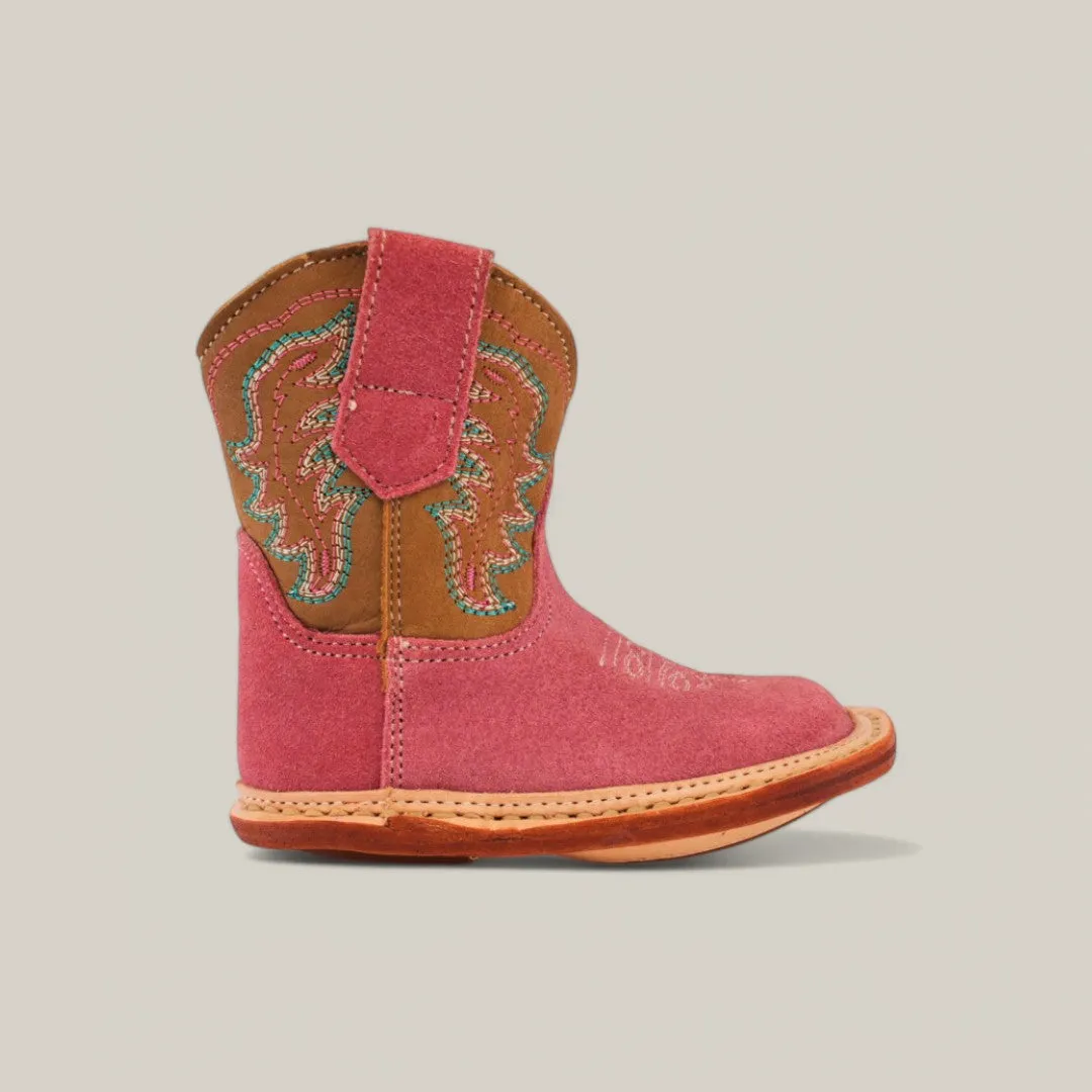 Harper - Pink Suede Camel Shaft - Square Toe