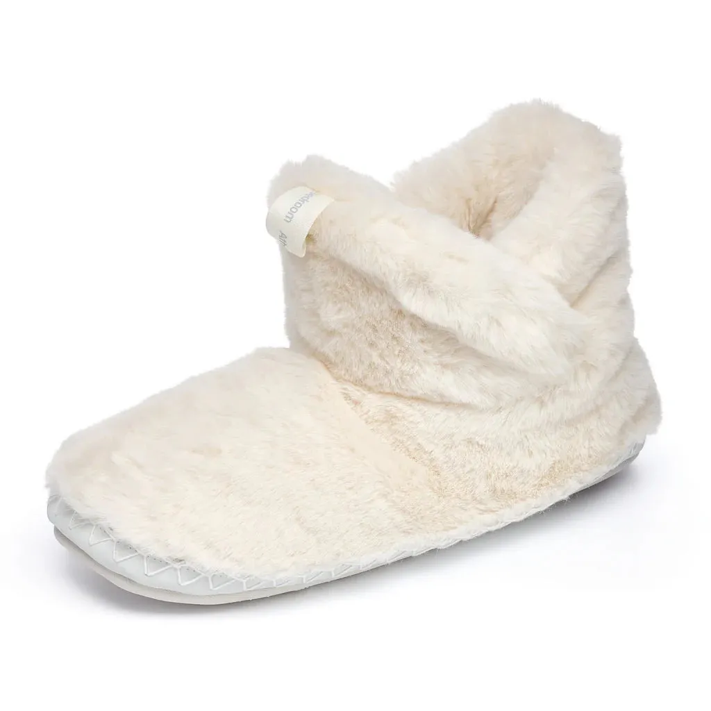 Harriet Faux Fur Slipper Boot - Cream | Bedroom Athletics - Clearance