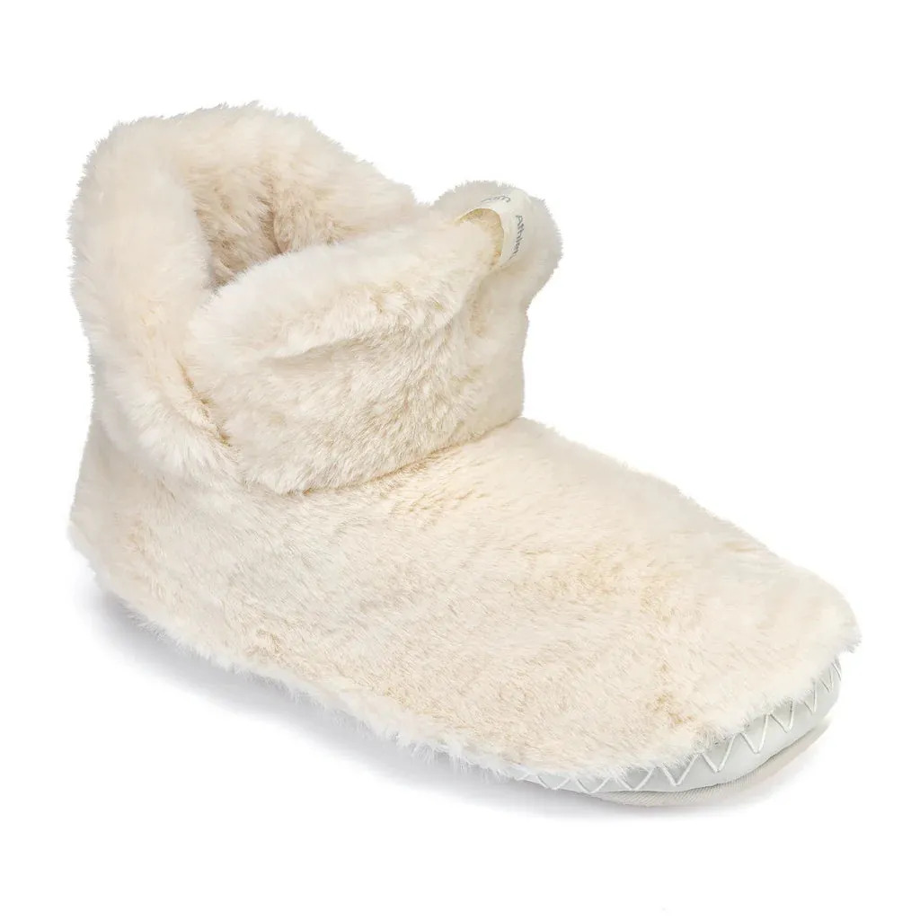 Harriet Faux Fur Slipper Boot - Cream | Bedroom Athletics - Clearance