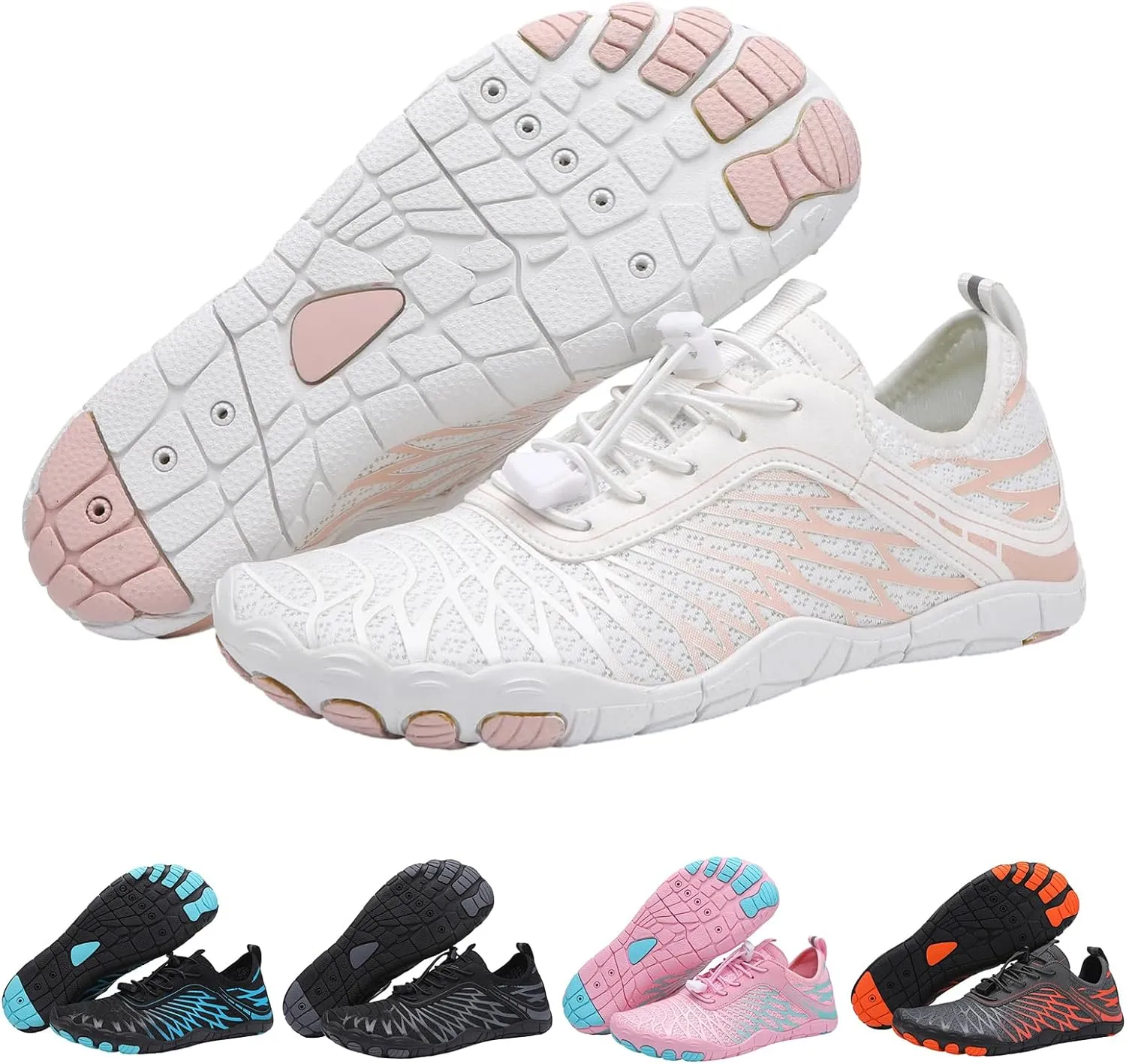 Hike Barefoot Shoes Womens Mens,Pro Barefoot Shoe with Wide Toe Box, Healthy&Non-Slip Breathable Water Shoes Waterproof Trail Running Sneakers Quick Drying Athletic Sneaker Beach Hiking Footwear