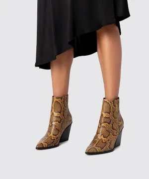 Issa Boot - Amber Snake