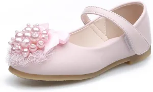 JOEupin Girls Dress Shoes Sparkle Mary Jane Princess Glitter Wedding Party Flats for Toddler Little Kids